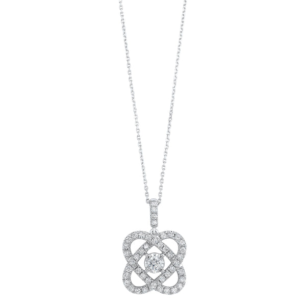 Sterling Silver Love's Crossing Diamond Pendant