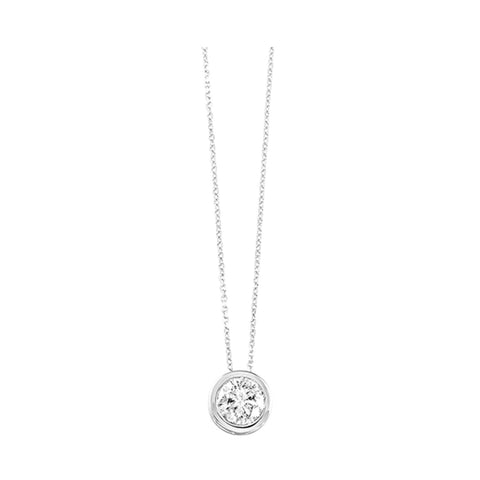 White Gold 3/4ctw Diamond Pendant Necklace