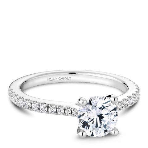 Noam Carver White Gold Diamond Engagement Ring Setting (0.23 CTW)