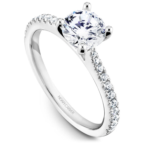 Noam Carver White Gold Diamond Engagement Ring Setting (0.23 CTW)