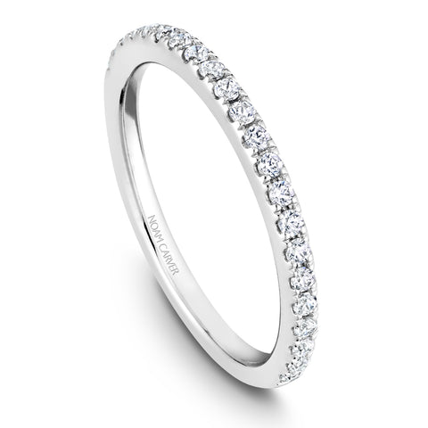 Noam Carver White Gold Diamond Engagement Ring Setting with Halo (0.39 CTW)