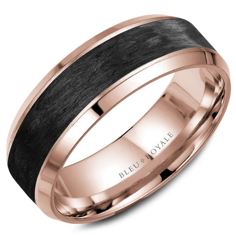 Bleu Royale Rose Gold Mens Band RYL-064R75