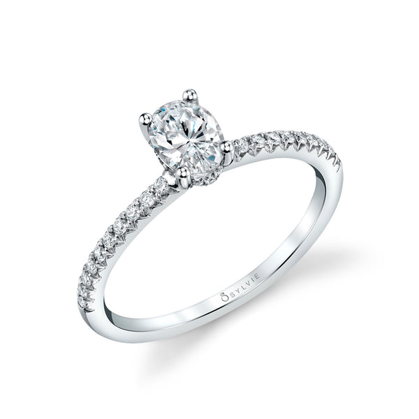 Sylvie Oval Classic Engagement Ring Setting