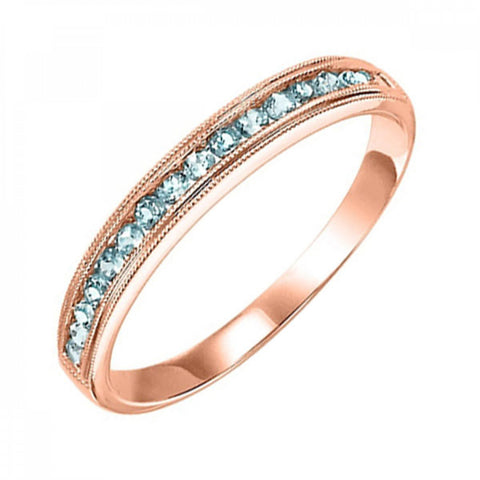 14K Blue Topaz Stackable  Band