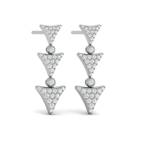 Vlora Serafina 14KDiamond Trinity Drop Statement Earrings (0.71CTW)