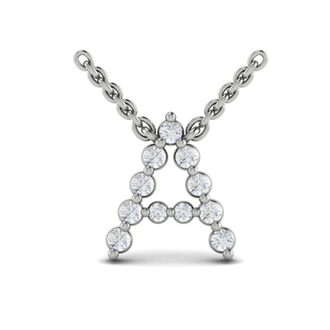 Vlora Amuleta 14K Diamond Initial Pendant Necklace (Approximately 0.2CTW)