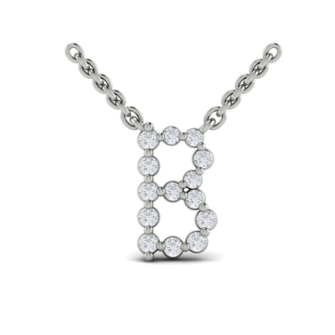 Vlora Amuleta 14K Diamond Initial Pendant Necklace (Approximately 0.2CTW)