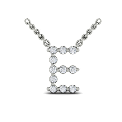 Vlora Amuleta 14K Diamond Initial Pendant Necklace (Approximately 0.2CTW)