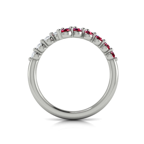 Vlora Adella14K Diamond and Ruby Open Wrap Ring (0.26CTW Diamond, 0.36CTW Ruby)