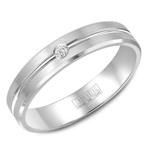 CrownRing Comfort Fit Diamond Wedding Band (0.05 CTW)