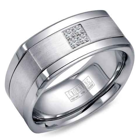 CrownRing Comfort Fit Diamond Wedding Band (0.08 CTW)