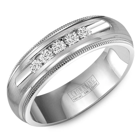 CrownRing Comfort Fit Diamond Wedding Band (0.35 CTW)