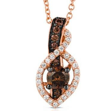 Le Vian® Chocolatier® 14k Strawberry Gold® Pendant .38 ctw