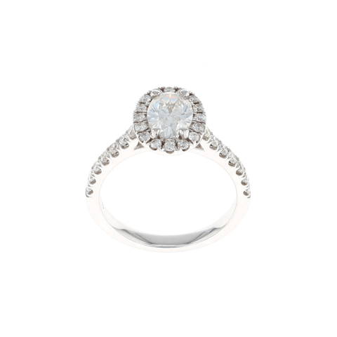 Oval Halo Complete Engagement Ring (1.49CTW)