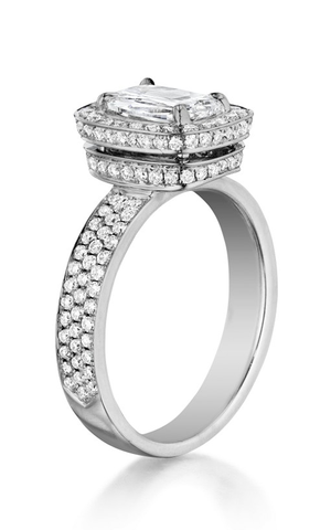Henri Daussi Cushion Collection Diamond Ring Setting (0.75 CTW)