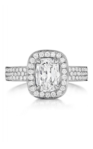 Henri Daussi Cushion Collection Diamond Ring Setting (0.75 CTW)