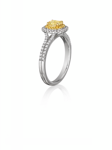 Henri Daussi Cushion Collection Diamond Ring Setting (0.55 CTW)