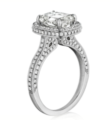 Henri Daussi Cushion Collection Diamond Ring Setting (0.7 CTW)