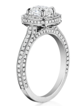 Henri Daussi Cushion Collection Diamond Ring Setting (0.8 CTW)