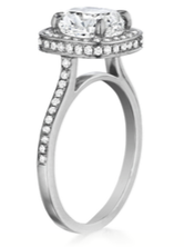 Henri Daussi Cushion Collection Diamond Ring Setting (0.4 CTW)