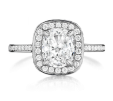 Henri Daussi Cushion Collection Diamond Ring Setting (0.4 CTW)