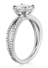 Henri Daussi Cushion Collection Diamond Ring Setting (0.35 CTW)