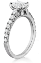 Henri Daussi Cushion Collection Diamond Ring Setting (0.45 CTW)