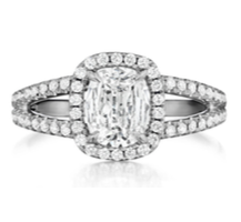 Henri Daussi Cushion Collection Diamond Ring Setting (0.4 CTW)