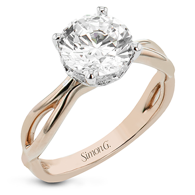 Simon G. Engagement Ring LR2945 WHITE 18K SEMI ROSE